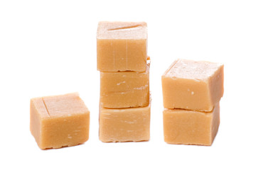 Caramel heap isolated on a white background