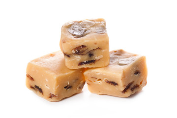 Caramel heap isolated on a white background
