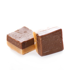 Caramel heap isolated on a white background