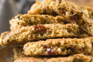 Freshly baked cranberry cookies