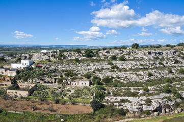 Fototapeta na wymiar Panoramiczny widok z Massafra. Apulia. Włochy.