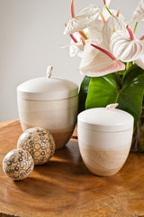 Wooden objects as interior decoration