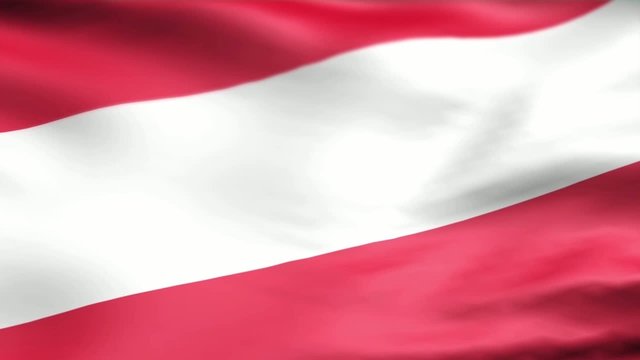 Animated flag Austria - Loop - geringe Schärfentiefe