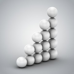 Business Graph. Gray background