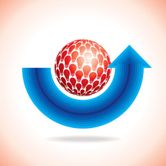 vector arrow with idea concept