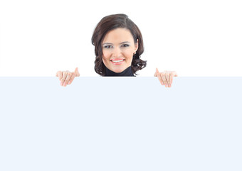 Beatiful business woman . Isolated on a white