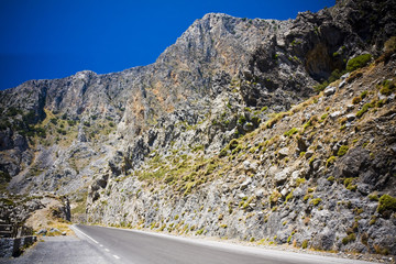 Landscape at Kourtalioti Canyon in Crete, Greece