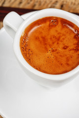 Deliicous coffee closeup