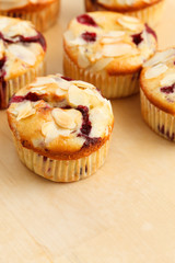 muffins with almond and blueberries