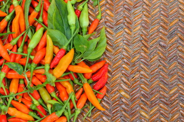 Fresh chilli - red hot peppers