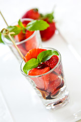 Strawberry with Balsamic sauce
