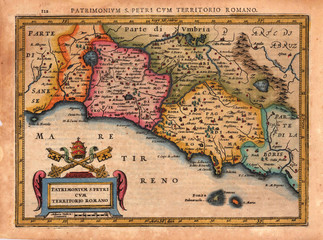 Naklejka premium Italy old map