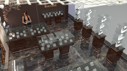 Obraz premium Office equipment jewelery boutique