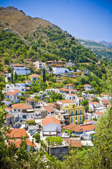 Fototapeta premium Small cretan village in Crete island, Greece.