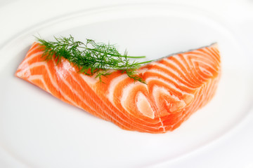 Slice of Raw Salmon