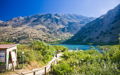 Amazing lake on Crete, Greece