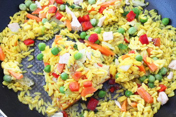 Asiatische Reispfanne