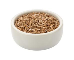 Dill Seeds in a Bowl isolated