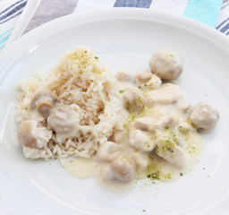 Geschnetzeltes mit Reis