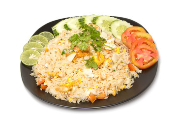 Thai fried rice with crab meat ,thai food favorite