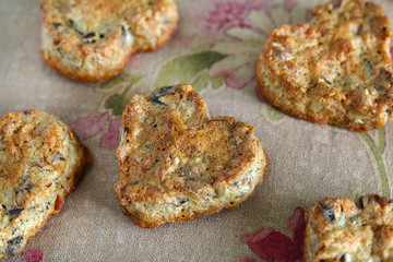 Gluten free cookies made of seeds, nuts and honey