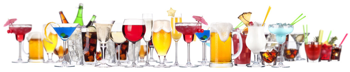 different images of alcohol isolated