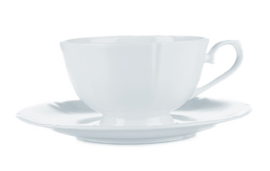 A white cup isolated on white