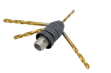 Cordless drill with twist bit