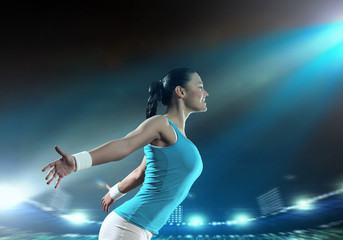 Fitness woman exercising