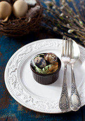 Place setting for Easter