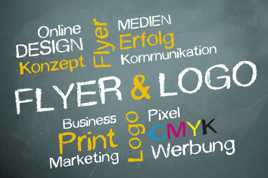 Kreidetafel mit FLYER & LOGO