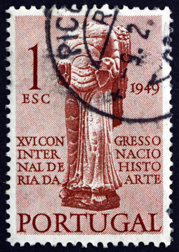 Postage stamp Portugal 1949 Angel, Coimbra Museum