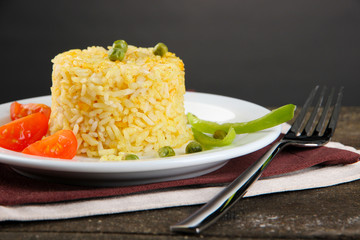 Delicious risotto with vegetables