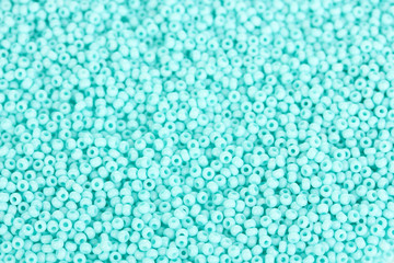 Green beads closeup