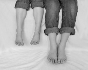 Family Legs Bare Feet