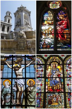 Eglises à Paris, 4 photos	