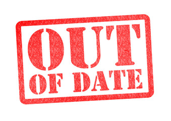 OUT OF DATE Rubber Stamp