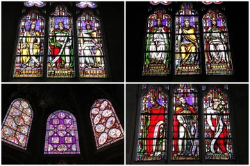 Fototapeten Buntglasfenster von Gotteshäusern in Paris, 4 Fotos © Atlantis