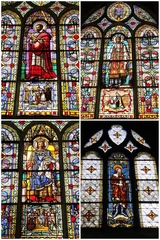 Fototapeten Buntglasfenster von Gotteshäusern in Paris, 4 Fotos © Atlantis
