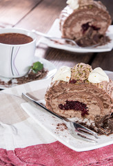 Portion of Chocolate Cake