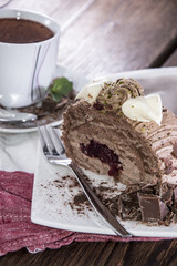 Portion of Chocolate Cake