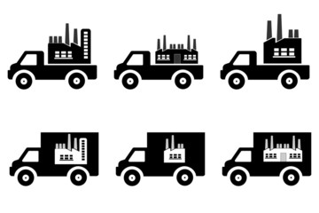 Délocalisation, usine en livraison dans un camion