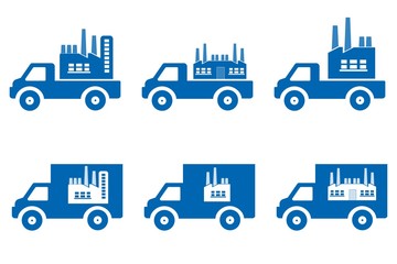 Délocalisation, usine en livraison dans un camion