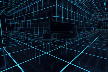 Grand Piano - 3D Render