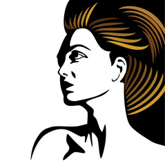 glamor girl with golden hair