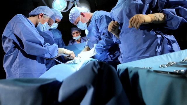 Multi Ethnic Surgical Team in Operating Theater