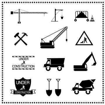 set of construction icons, Vector illustration