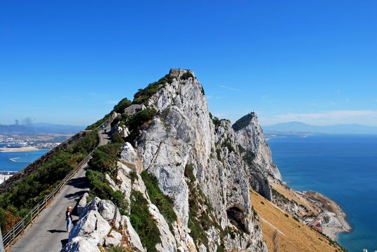 Rock of Gibraltar and sea © Arena Photo UK