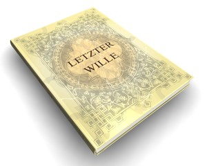 Fototapeta premium 3D Buch IV - Letzter Wille II