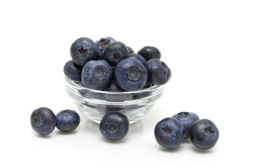 blueberries on a white background close-up